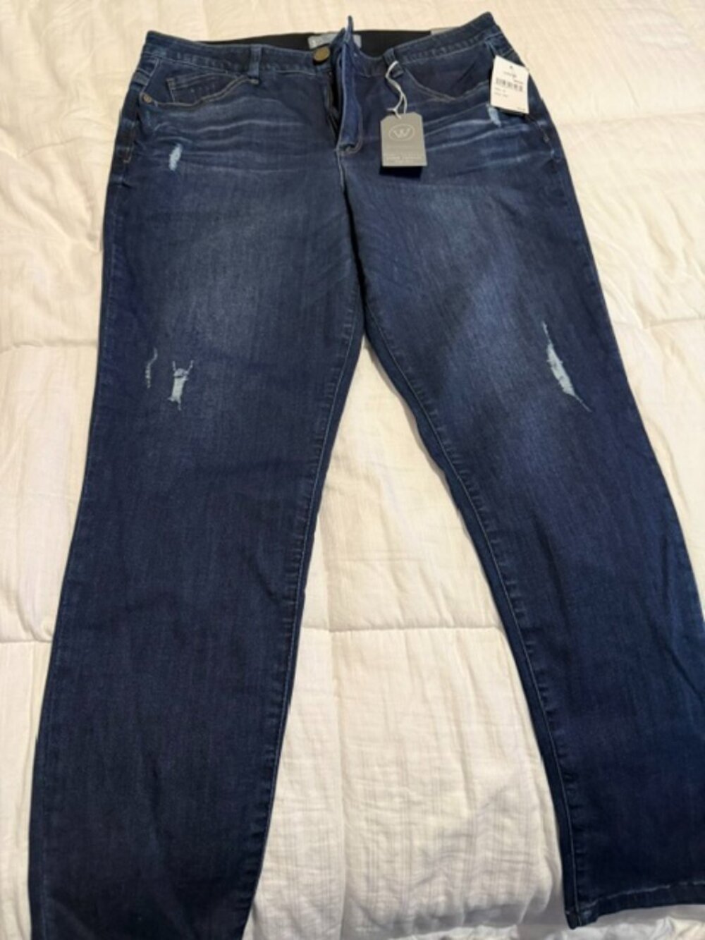 2 pair Women's Wit & Wisdom Ab'Solution Luxe Distressed